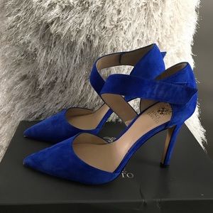 Vince Camuto Blue Suede Shoes